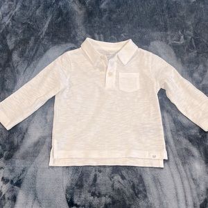 Gap White Knit collared shirt